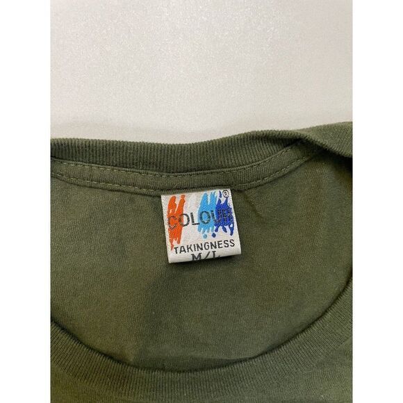 Beer Chang Graphic T-shirt Women Medium Green Short Sleeve - Picture 5 of 6